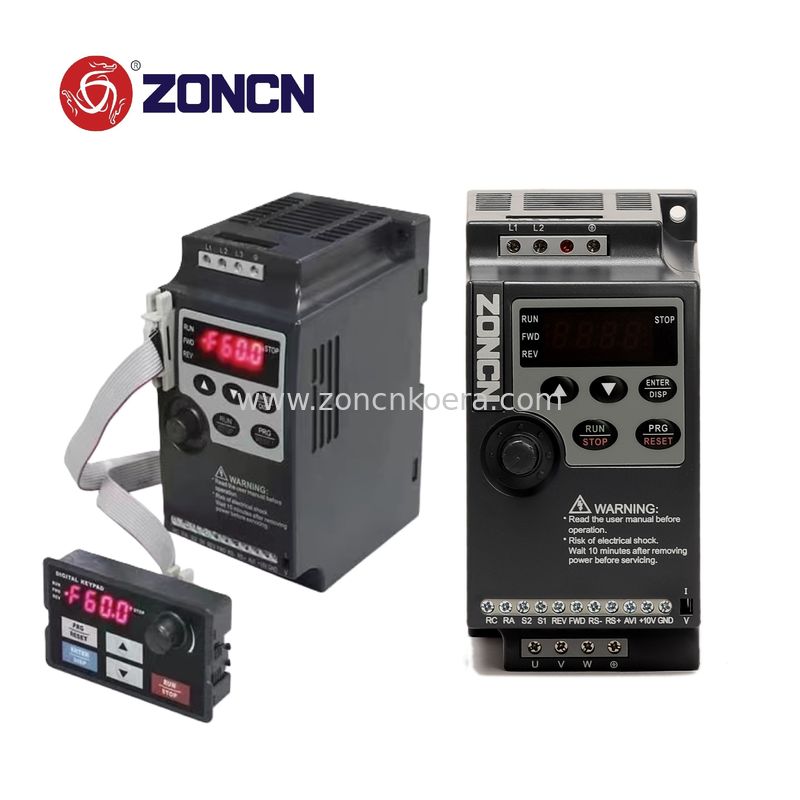 Mini VFD Inverter NZ100 Series Of ZONCN 220v Single Phase Variable Frquency Drive 1hp 2hp