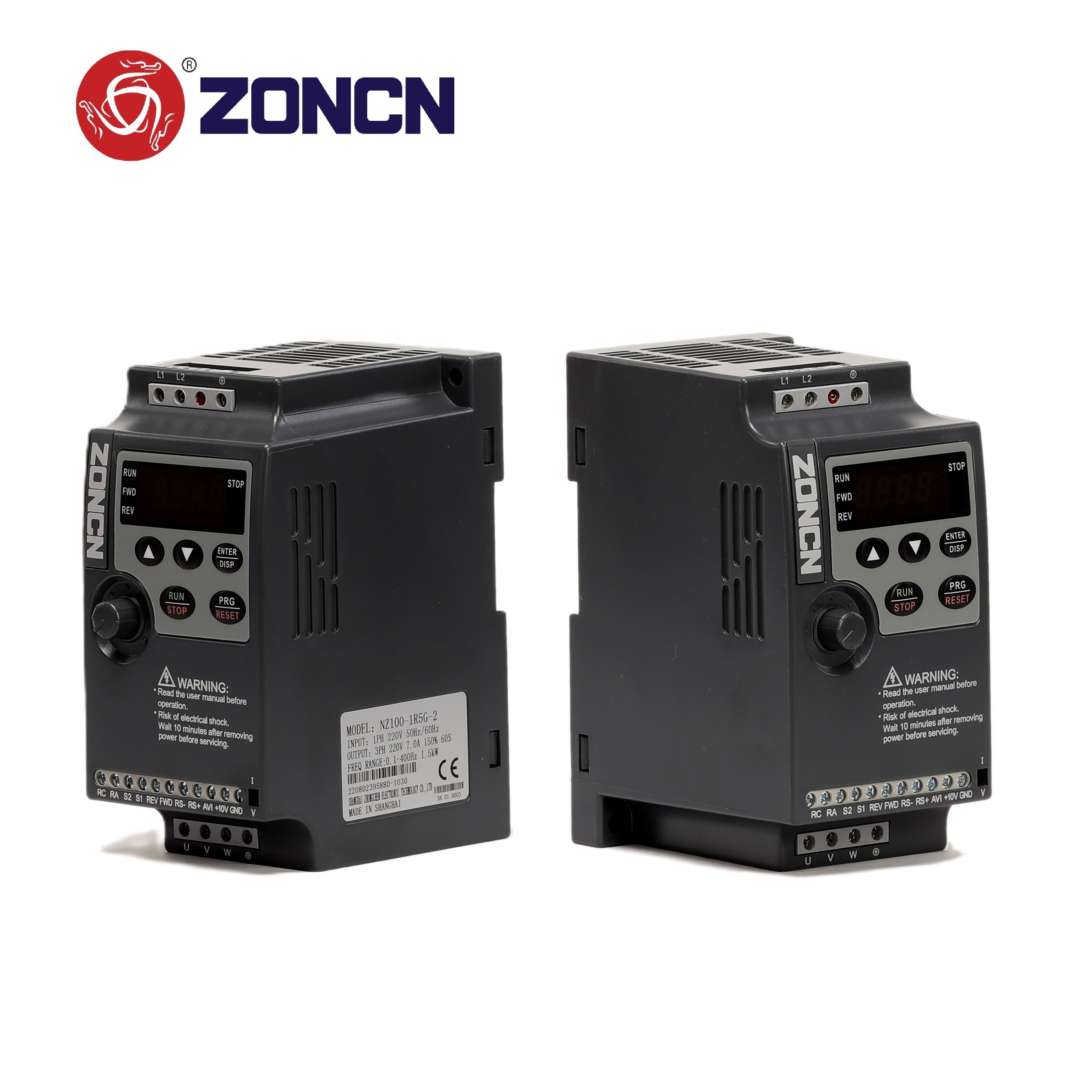 Mini VFD Inverter NZ100 Series Of ZONCN 220v Single Phase Variable Frquency Drive 1hp 2hp