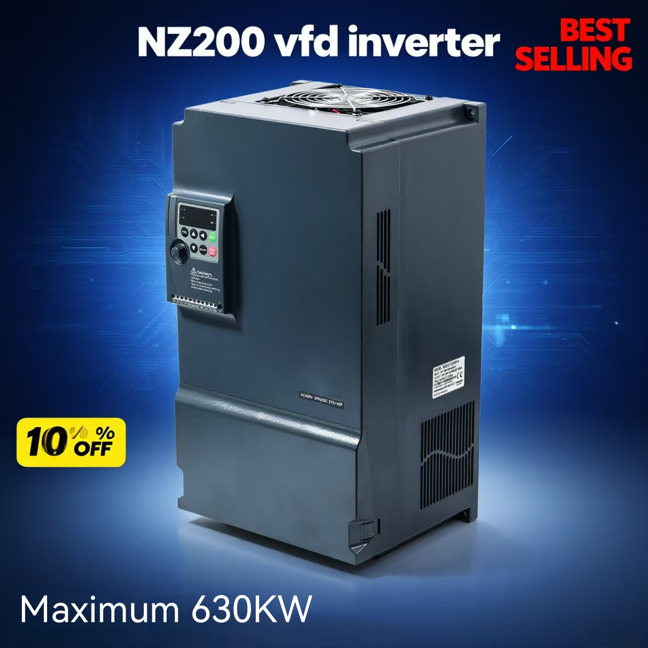 Vfd 37kw 50HP Ac Variable Frequency Inverter Low Voltage 380v Dirves Speed Motor Controller