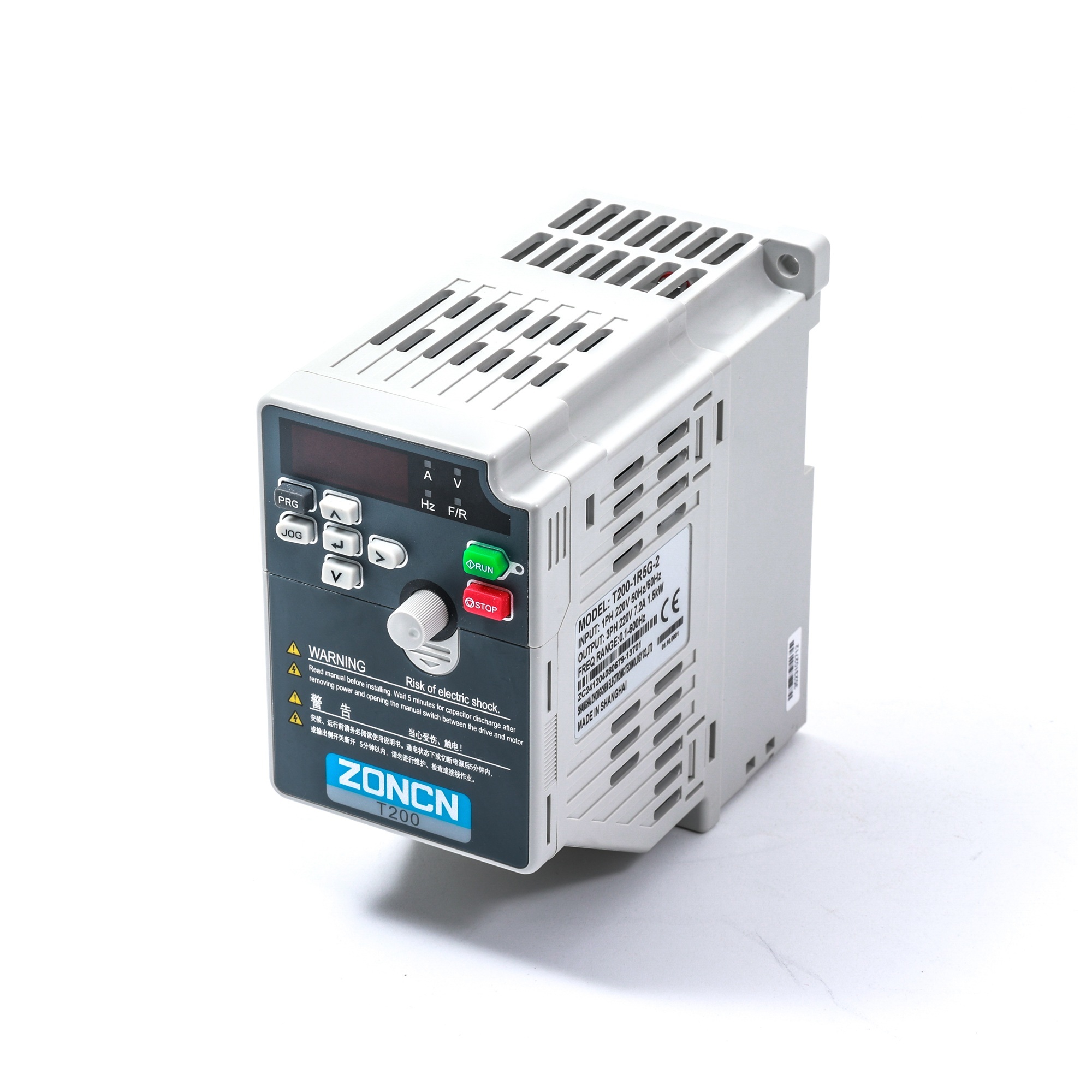 High Performance 1.5kW VFD Drive with 24V Terminal and 0.01Hz Digital Resolution Frequency Inverter
